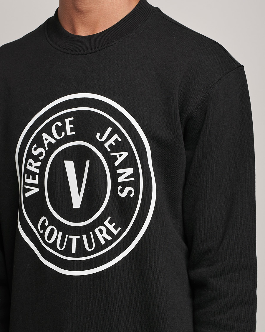 Homme | Pulls Et Tricots | Versace Jeans Couture | Big V Emblem Sweatshirt Black