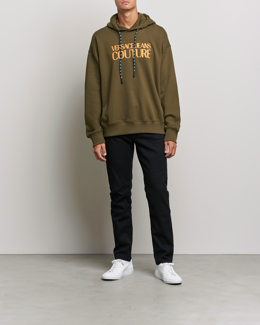 Homme | Pulls Et Tricots | Versace Jeans Couture | Logo Fluo Hoodie Army