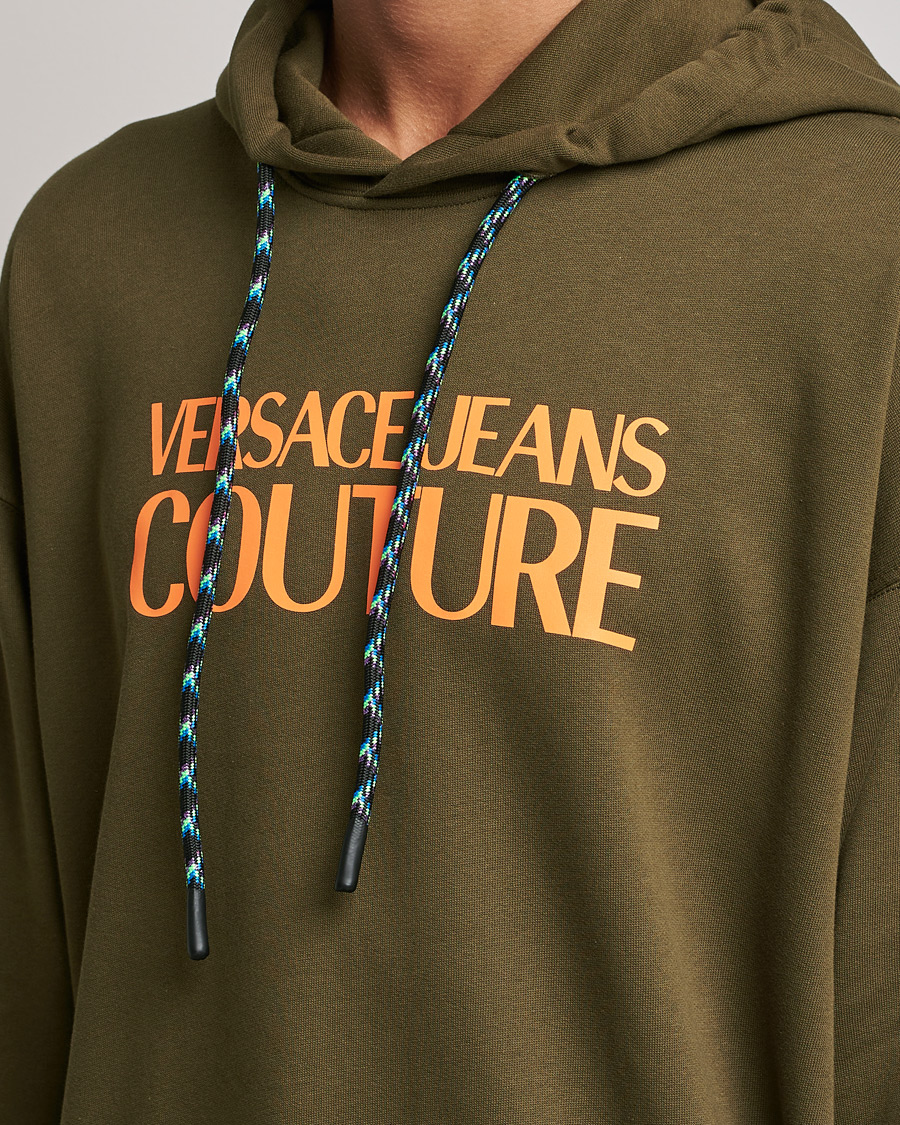 Homme | Pulls Et Tricots | Versace Jeans Couture | Logo Fluo Hoodie Army