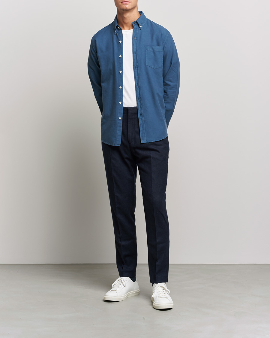 Homme | Chemises | Colorful Standard | Classic Organic Oxford Button Down Shirt Petrol Blue