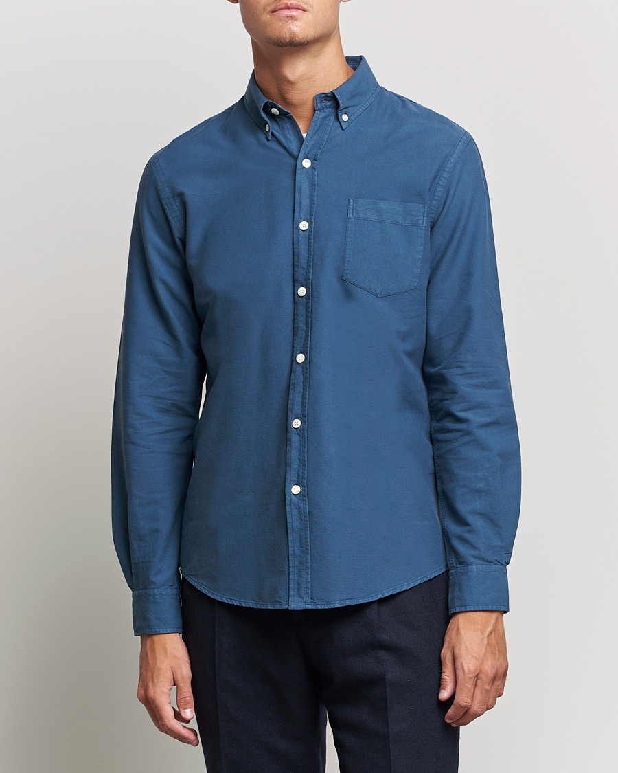 Homme | Casual | Colorful Standard | Classic Organic Oxford Button Down Shirt Petrol Blue