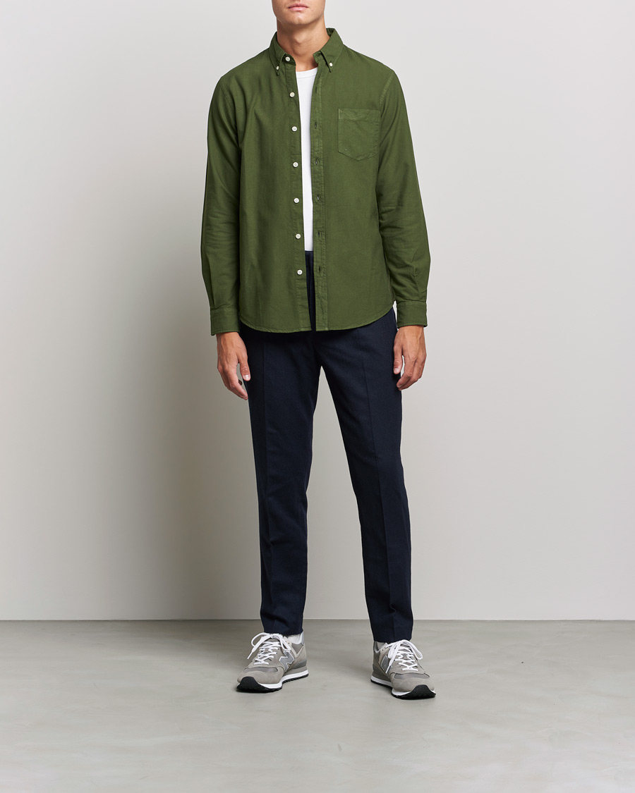 Homme | Chemises | Colorful Standard | Classic Organic Oxford Button Down Shirt Seaweed Green