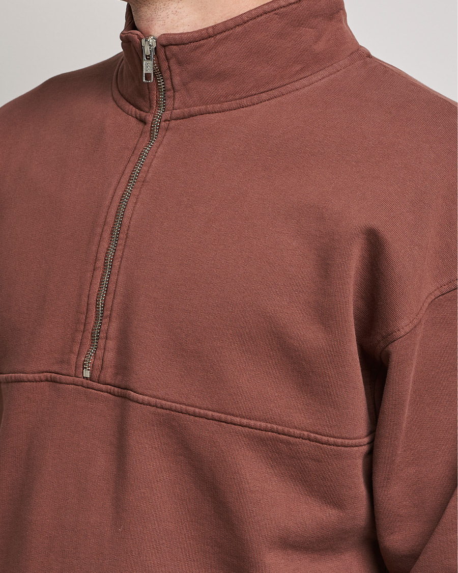 Homme | Pulls Et Tricots | Colorful Standard | Classic Organic Half-Zip Cinnamon Brown