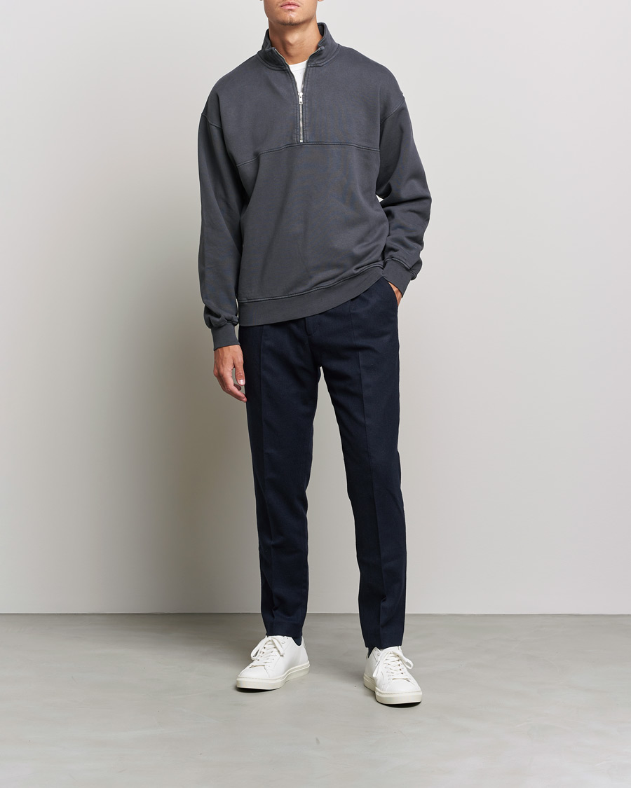Homme | Pulls Et Tricots | Colorful Standard | Classic Organic Half-Zip Lava Grey