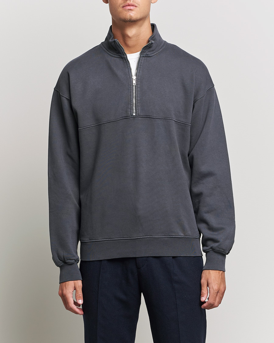 Homme | Sections | Colorful Standard | Classic Organic Half-Zip Lava Grey