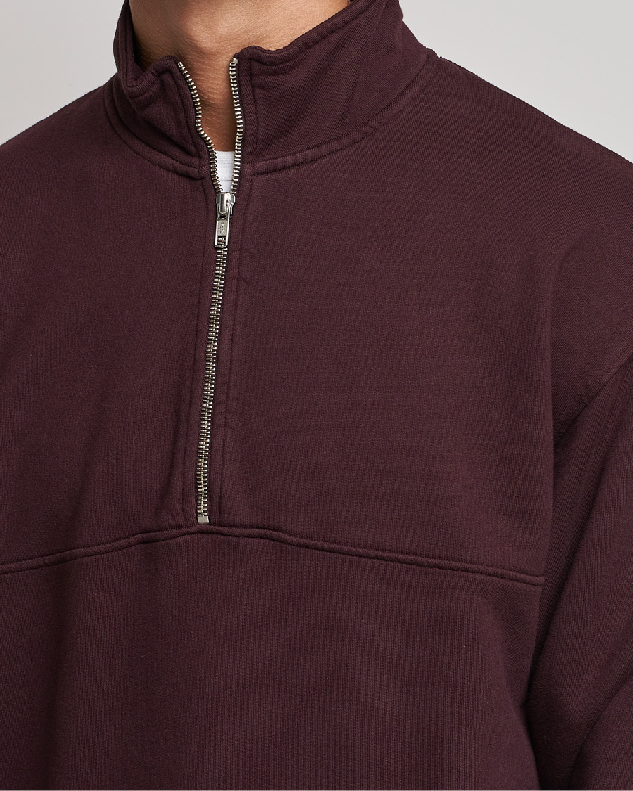 Homme | Pulls Et Tricots | Colorful Standard | Classic Organic Half-Zip Oxblood Red