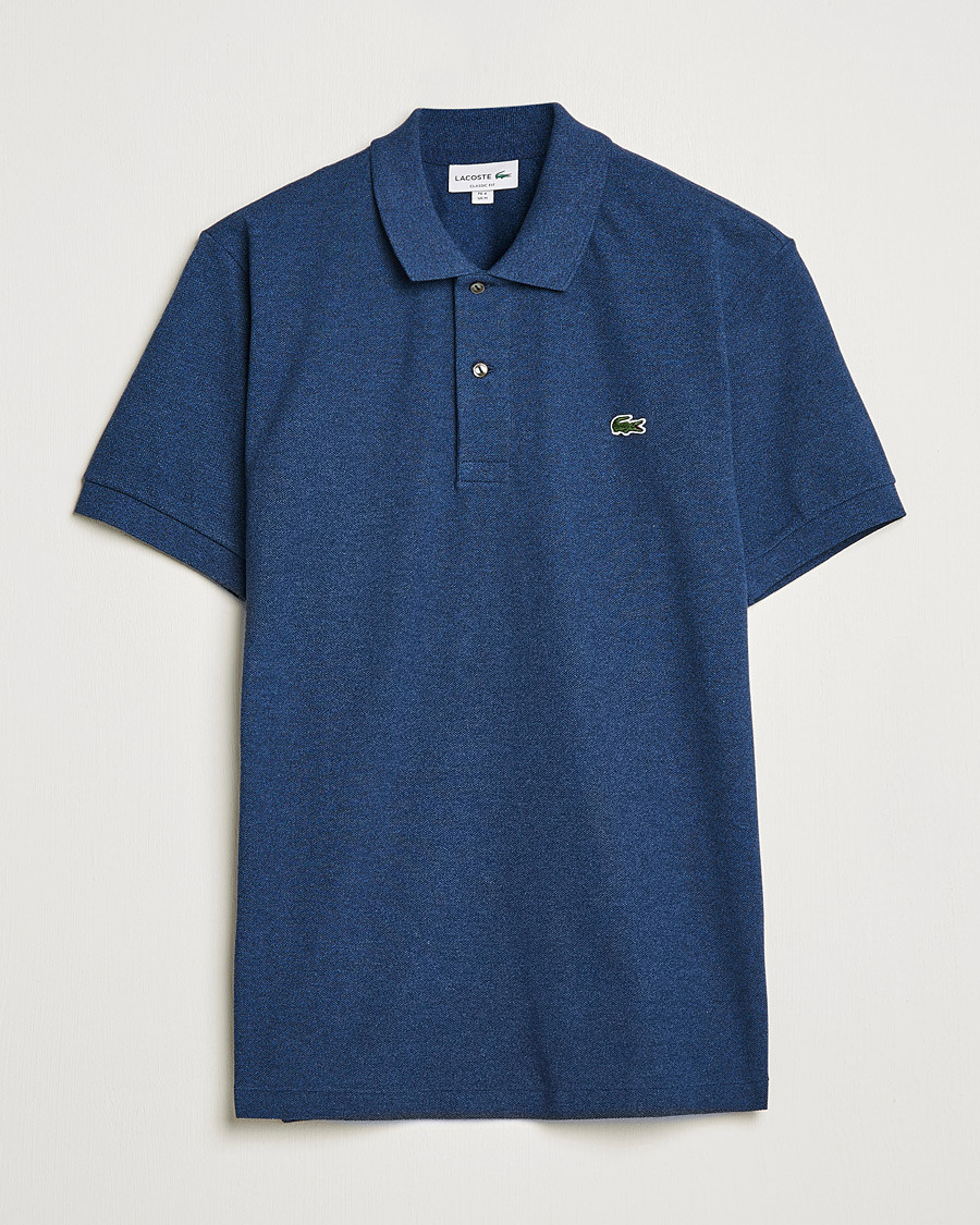 Homme | Polos | Lacoste | Original Polo Melange Piké Dark Indigo Blue