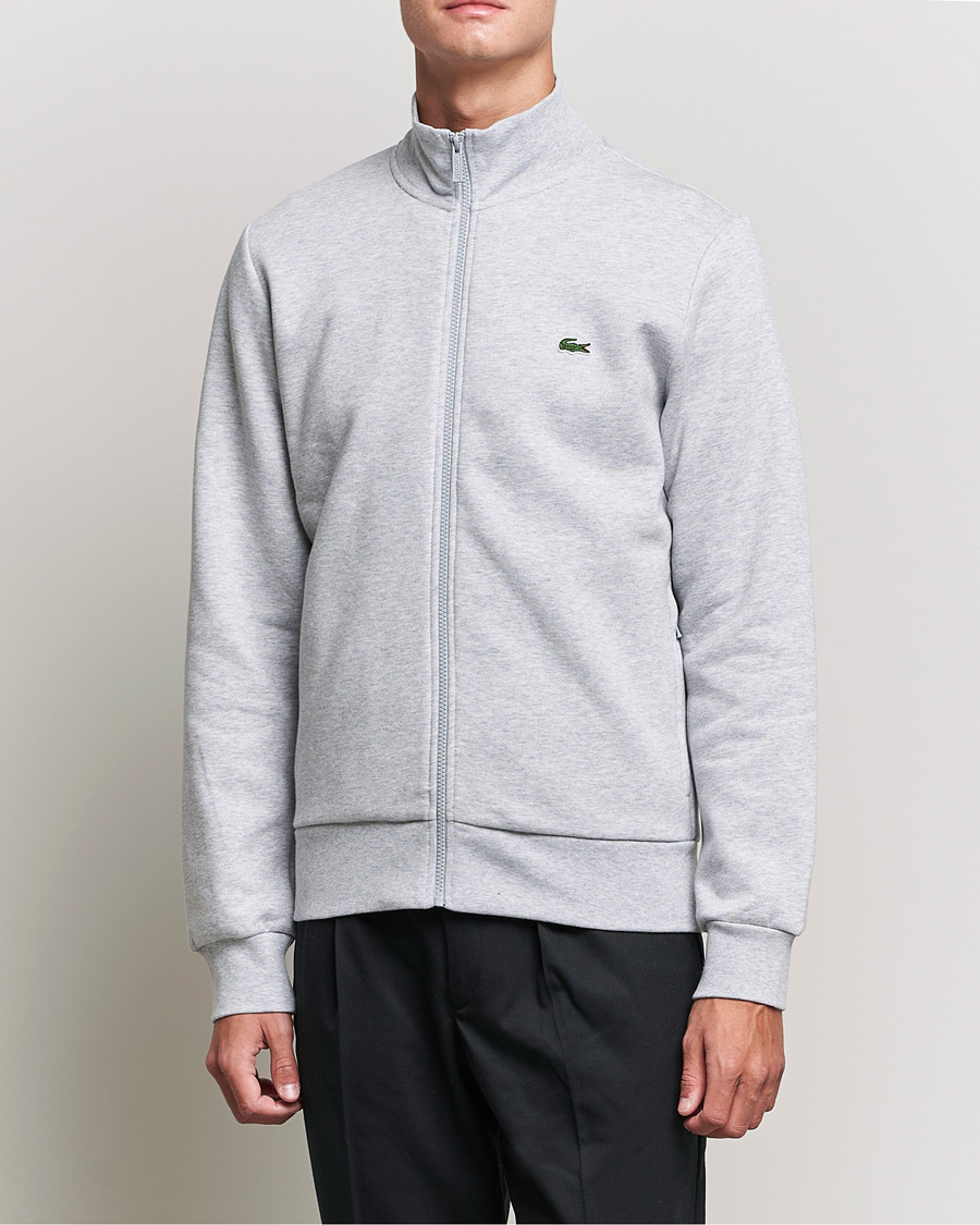 Men | Lacoste | Lacoste | Full Zip Sweater Silver Chine