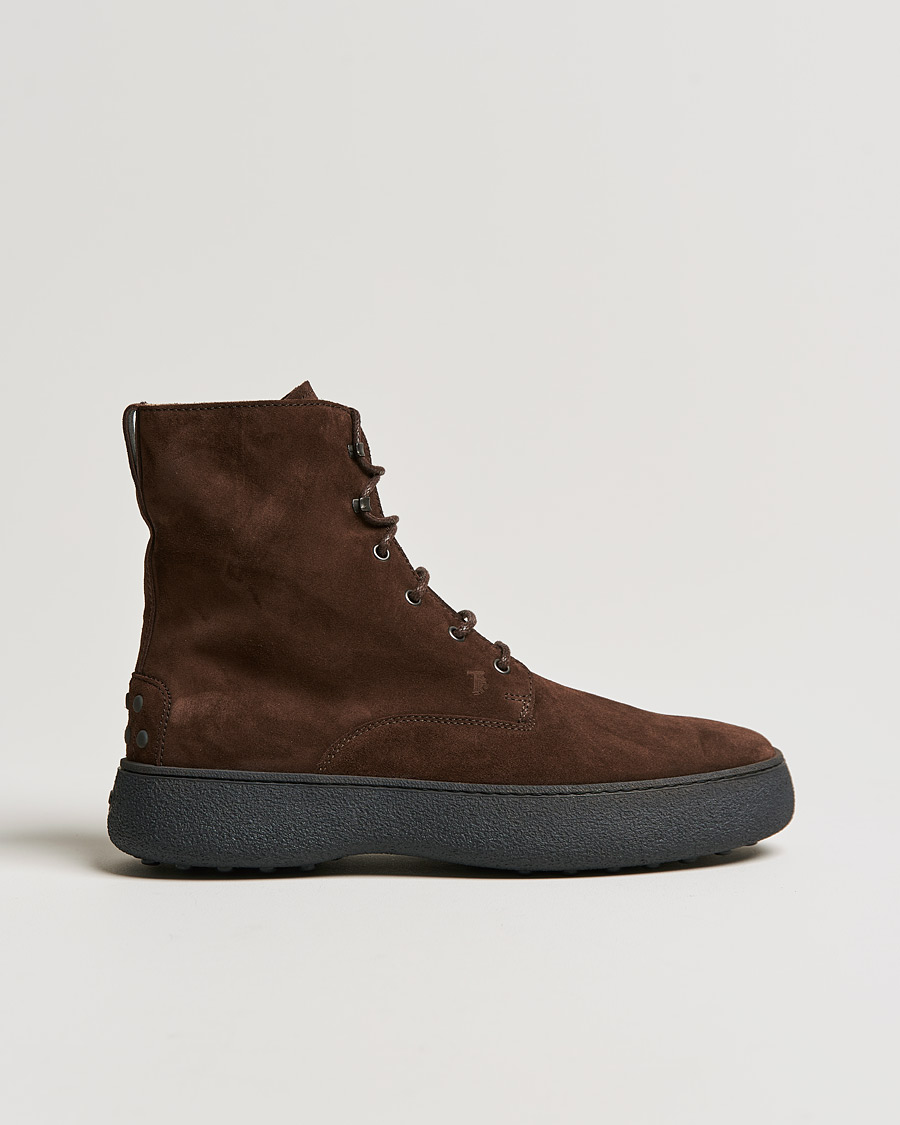 Homme | Tod's Gommino Winter Boots Dark Brown Suede | Tod's | Gommino Winter Boots Dark Brown Suede