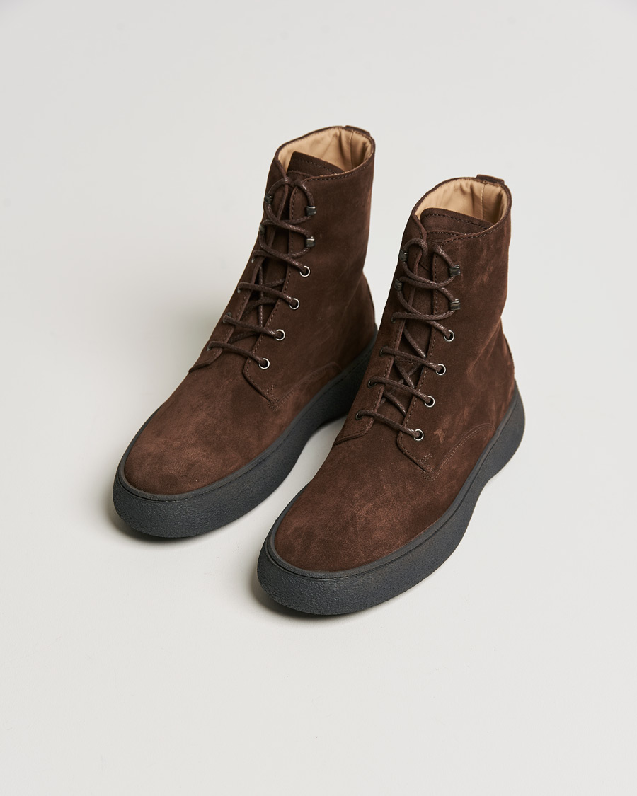 Homme | Tod's Gommino Winter Boots Dark Brown Suede | Tod's | Gommino Winter Boots Dark Brown Suede