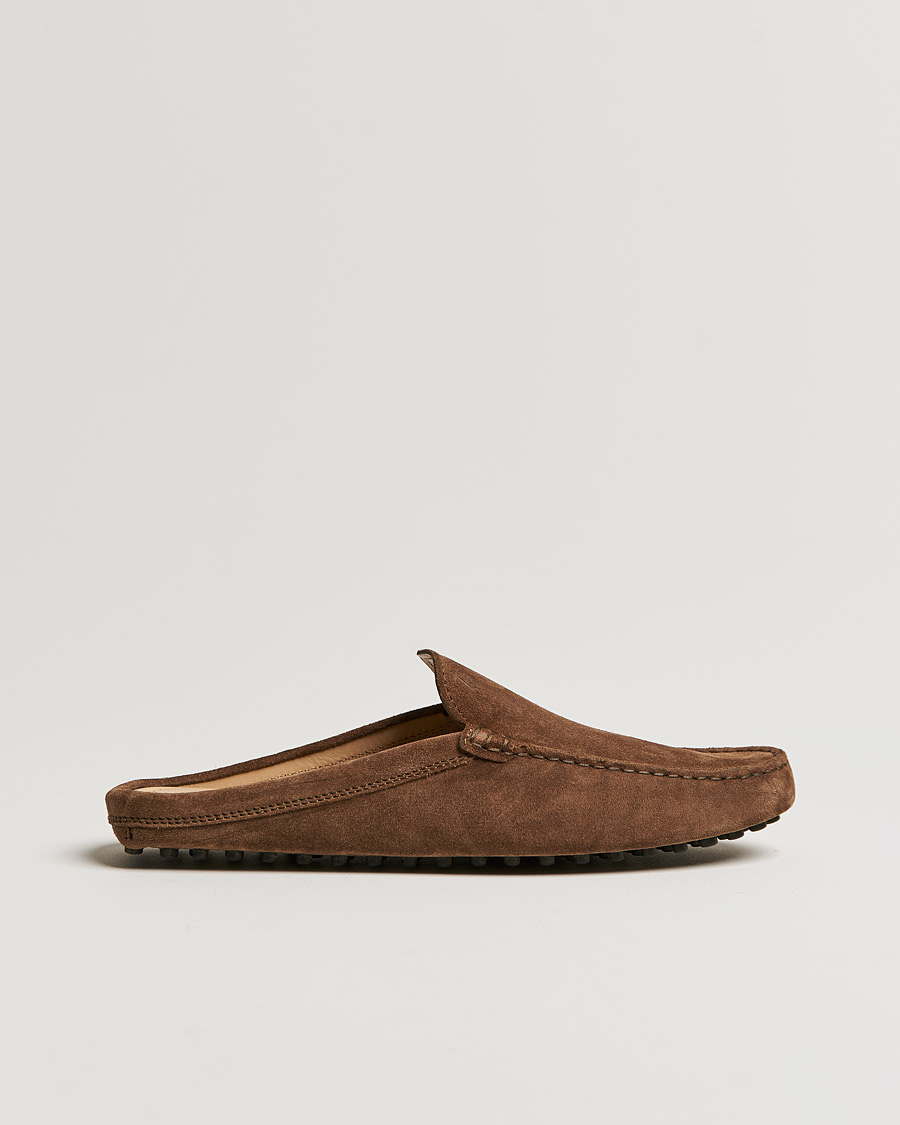 Homme | Tod's Gommino Slippers Dark Brown Suede | Tod's | Gommino Slippers Dark Brown Suede