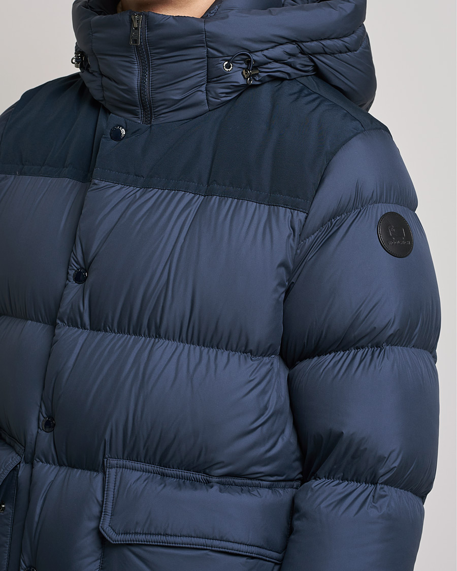 Homme | Manteaux Et Vestes | Woolrich | Microfiber Sierra Padded Jacket Melton Blue