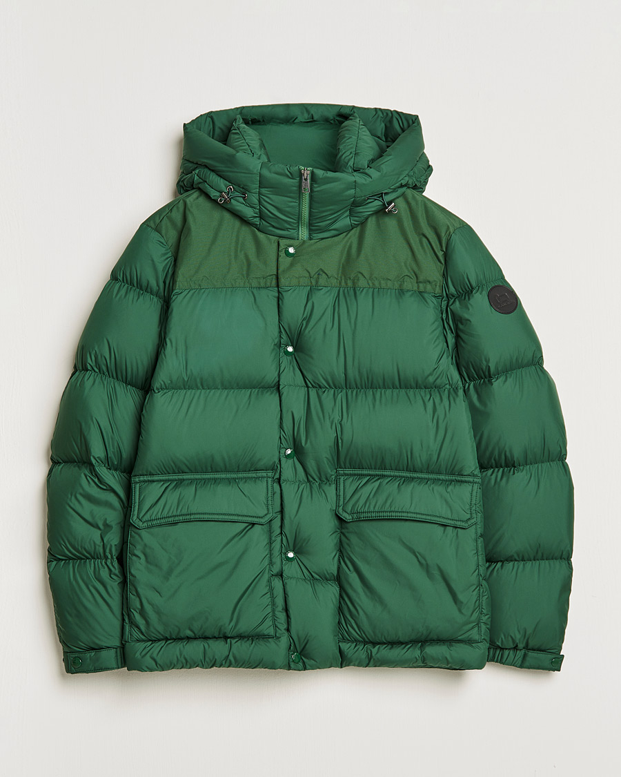 Homme | Manteaux Et Vestes | Woolrich | Microfiber Sierra Padded Jacket Waxed Green