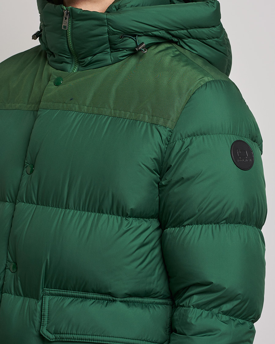Homme | Manteaux Et Vestes | Woolrich | Microfiber Sierra Padded Jacket Waxed Green