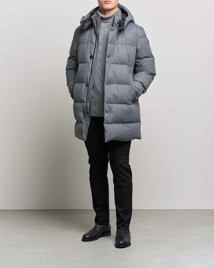 Homme | Manteaux Et Vestes | Woolrich | Luxe Long Parka Medium Grey Melange