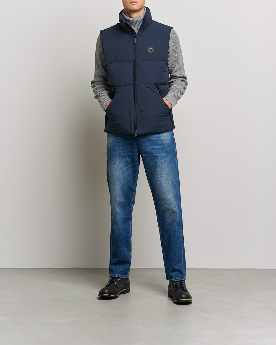 Homme | Manteaux Et Vestes | Woolrich | Sierra Supreme Vest Melton Blue