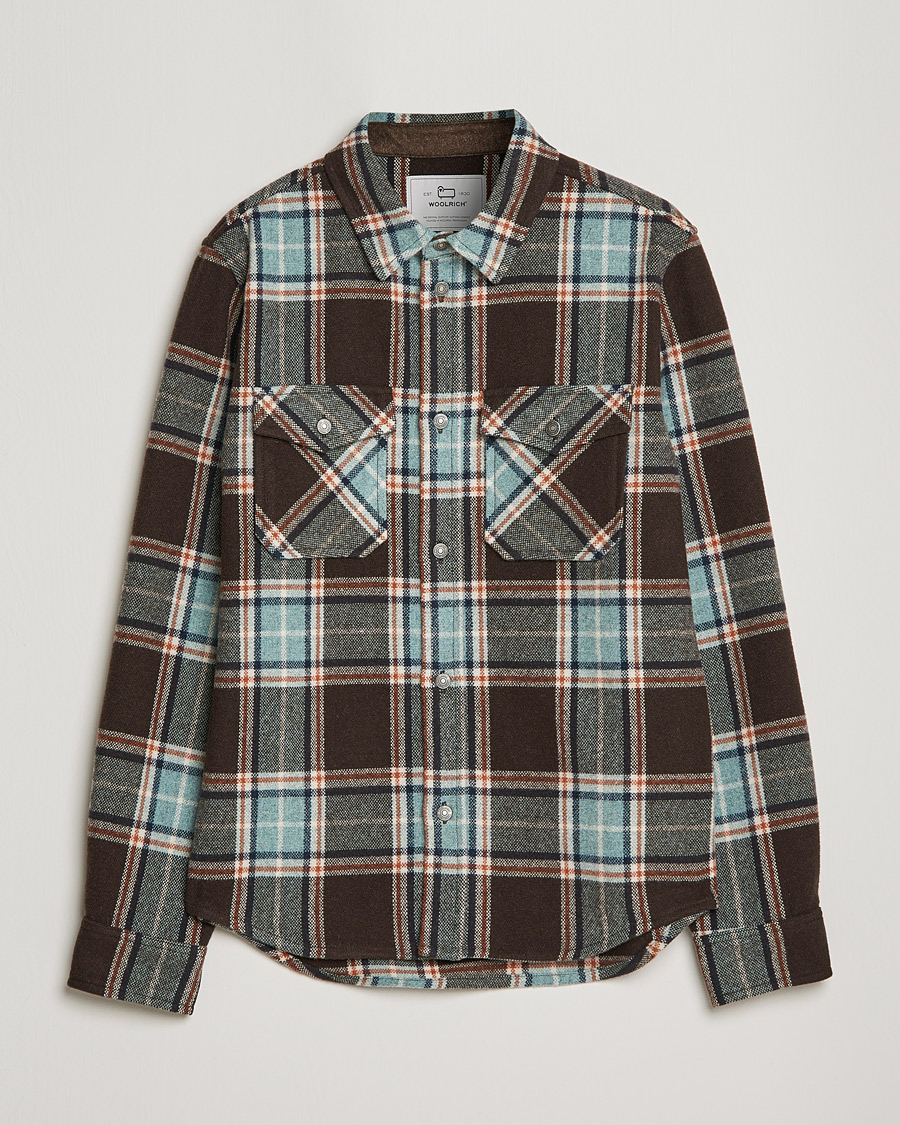 Homme | Chemises | Woolrich | Alaskan Melton Wool Overshirt Desert Check