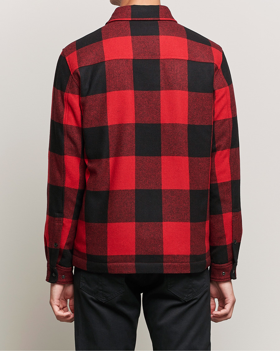 Homme | Chemises | Woolrich | Alaskan Wool Padded Overshirt Red Buffalo