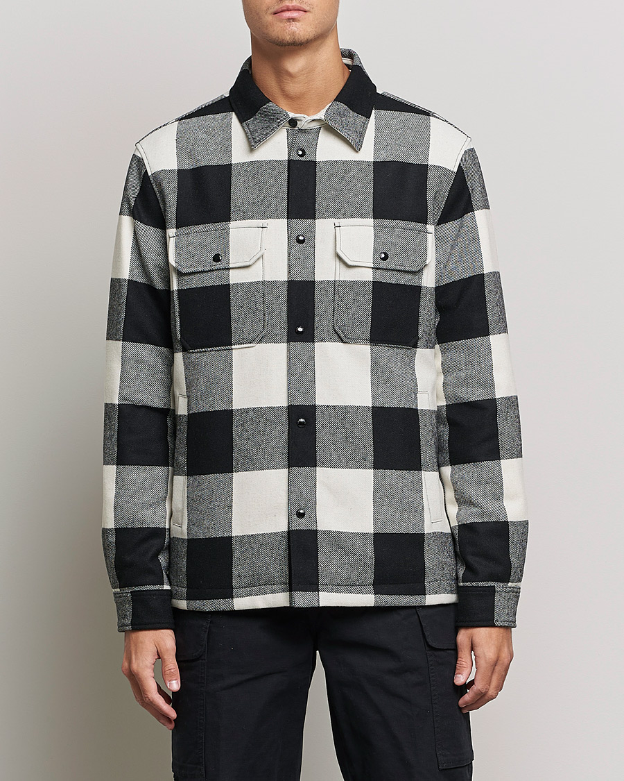 Homme | Chemises | Woolrich | Alaskan Wool Padded Overshirt White Buffalo