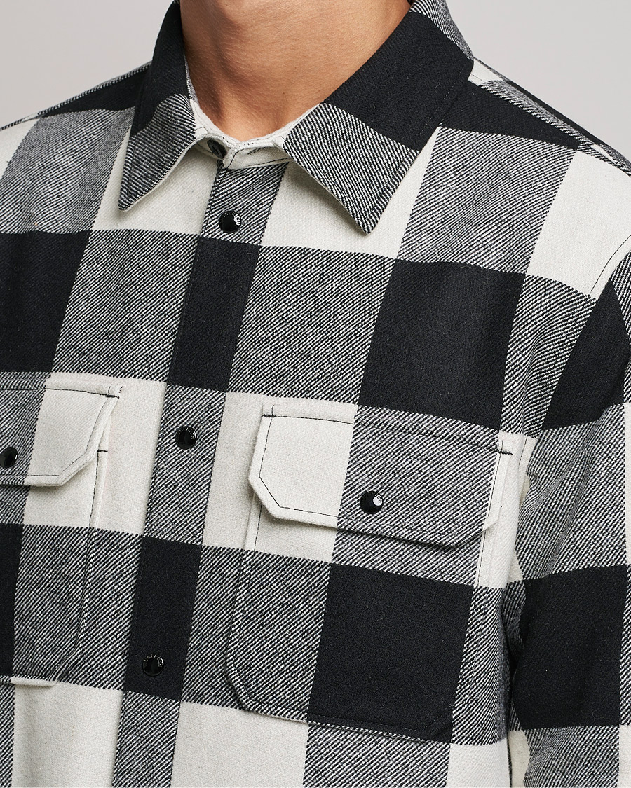 Homme | Chemises | Woolrich | Alaskan Wool Padded Overshirt White Buffalo