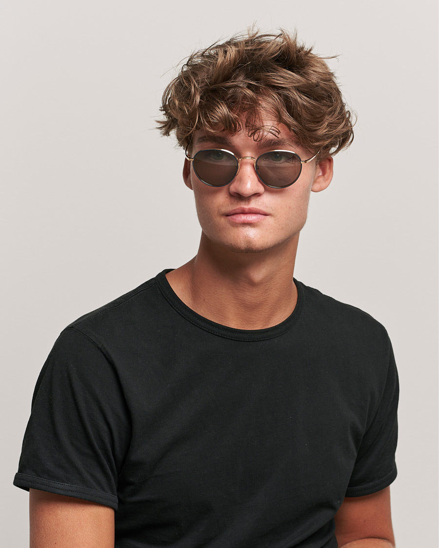 Homme | Lunettes De Soleil | Thom Browne | TB-S119 Sunglasses Navy/White Gold