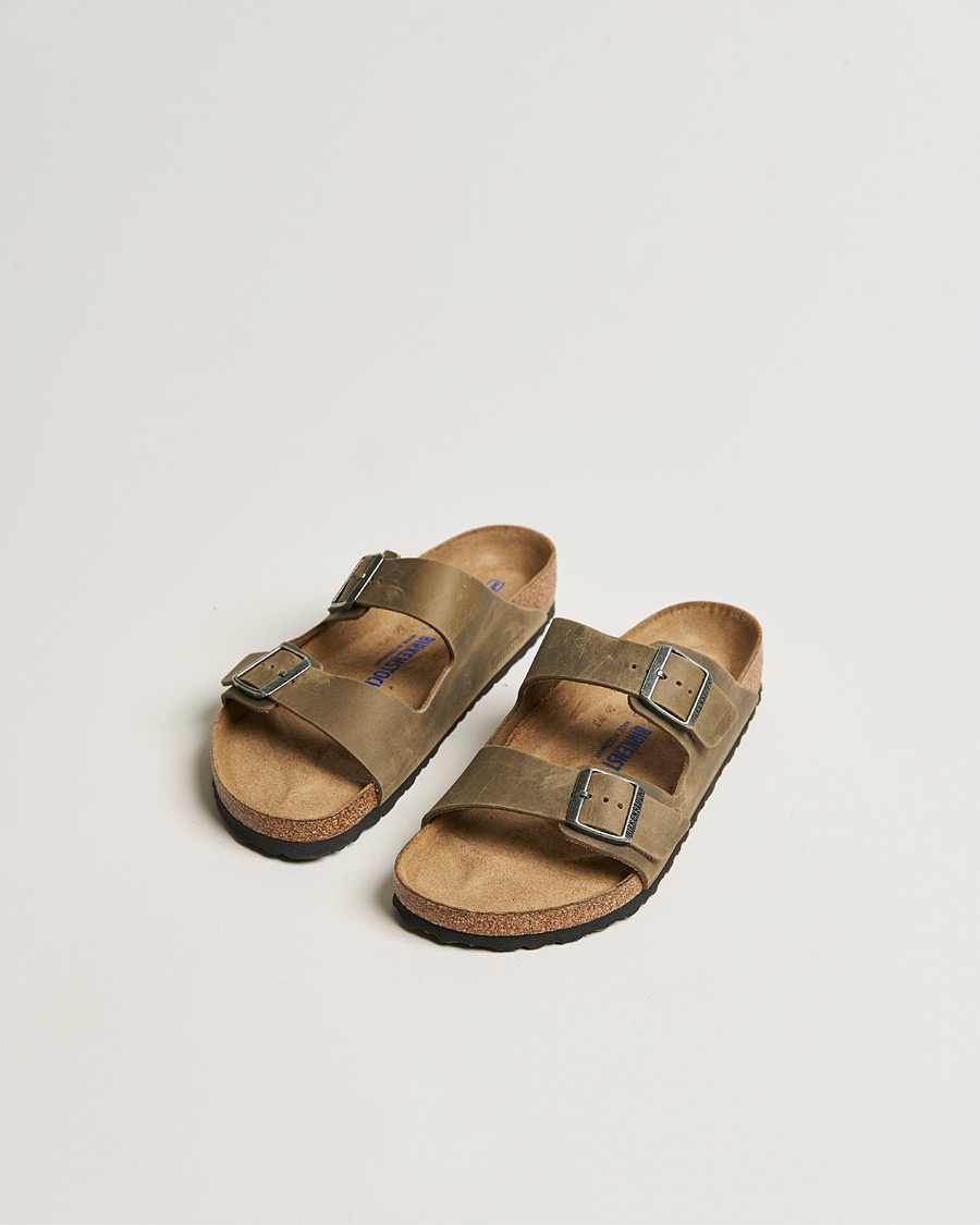 Homme | Chaussures | BIRKENSTOCK | Arizona Soft Footbed Faded Khaki Oiled Leather