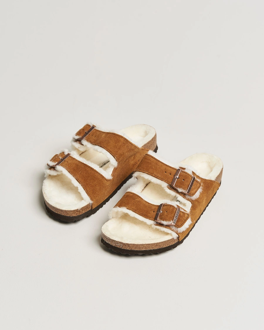 Homme | Chaussures | BIRKENSTOCK | Arizona Classic Footbed Shearling Mink Suede