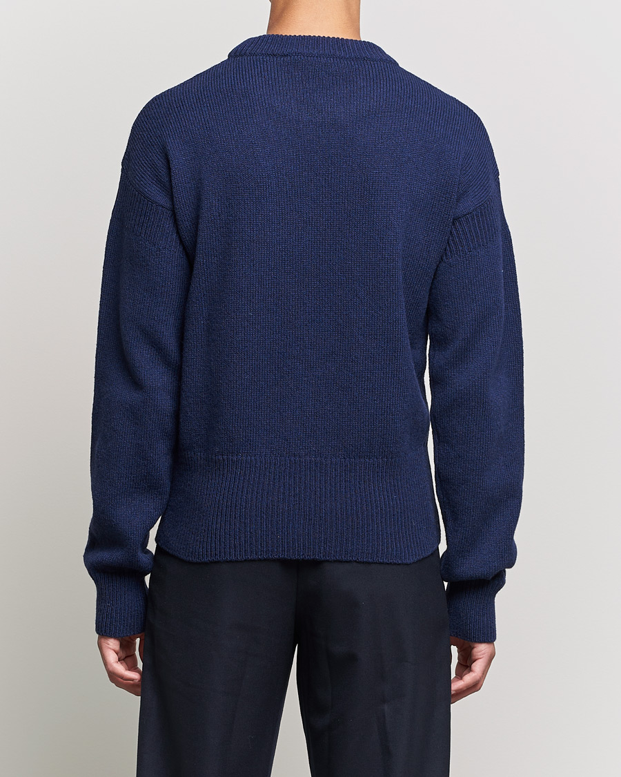 Homme | Pulls Et Tricots | Marni | Mohair Logo Sweater Navy