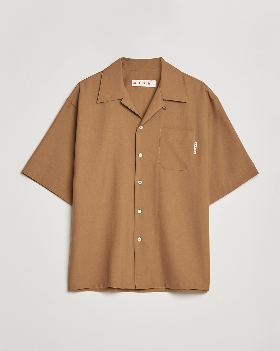 Homme | Chemises | Marni | Tropical Wool Bowling Shirt Beige
