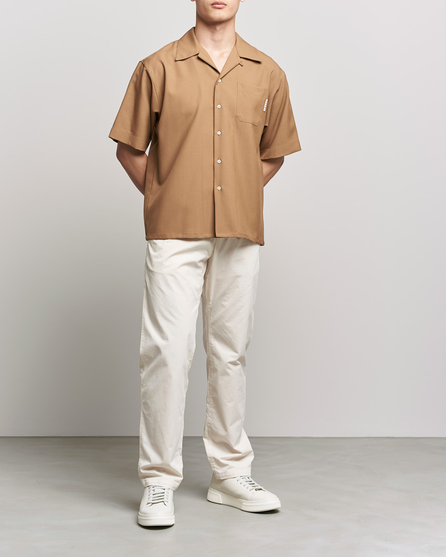 Homme | Chemises | Marni | Tropical Wool Bowling Shirt Beige