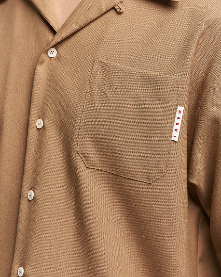 Homme | Chemises | Marni | Tropical Wool Bowling Shirt Beige