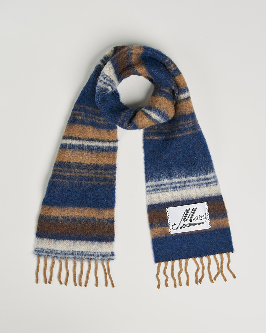 Homme | Marni Wool/Alpaca Scarf Navy/Beige | Marni | Wool/Alpaca Scarf Navy/Beige
