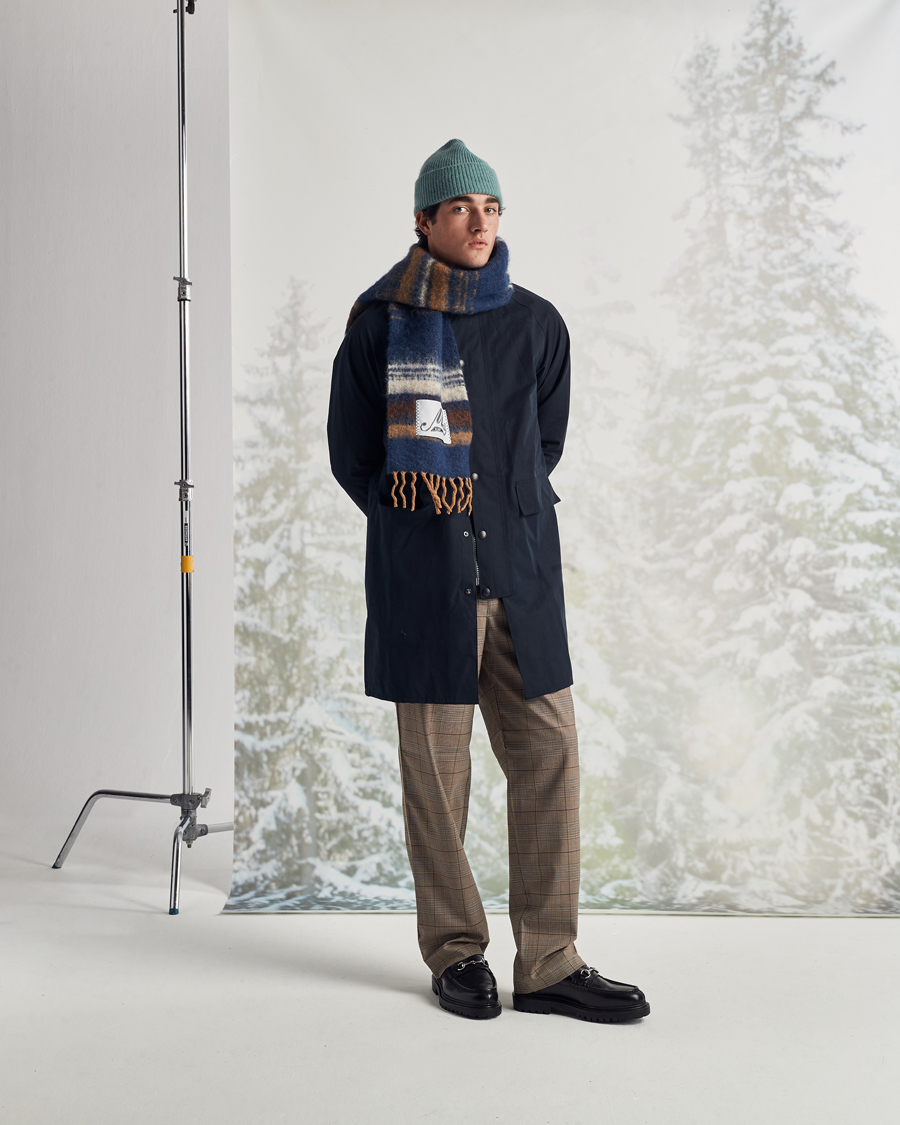 Homme | Marni Wool/Alpaca Scarf Navy/Beige | Marni | Wool/Alpaca Scarf Navy/Beige