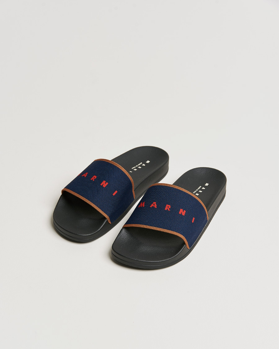 Homme | Marni Knit Slides Navy | Marni | Knit Slides Navy