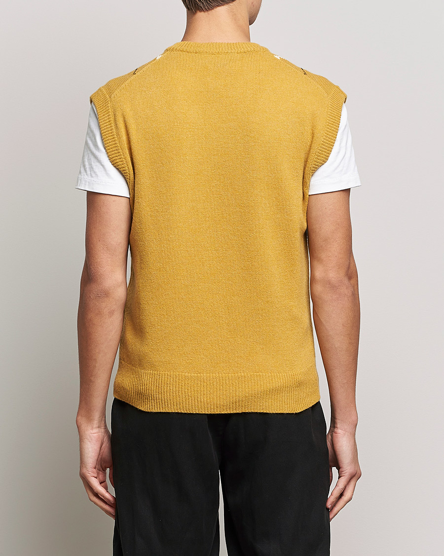 Homme | Pulls Et Tricots | Marni | Shetland Argyle Knit Vest White/Yellow