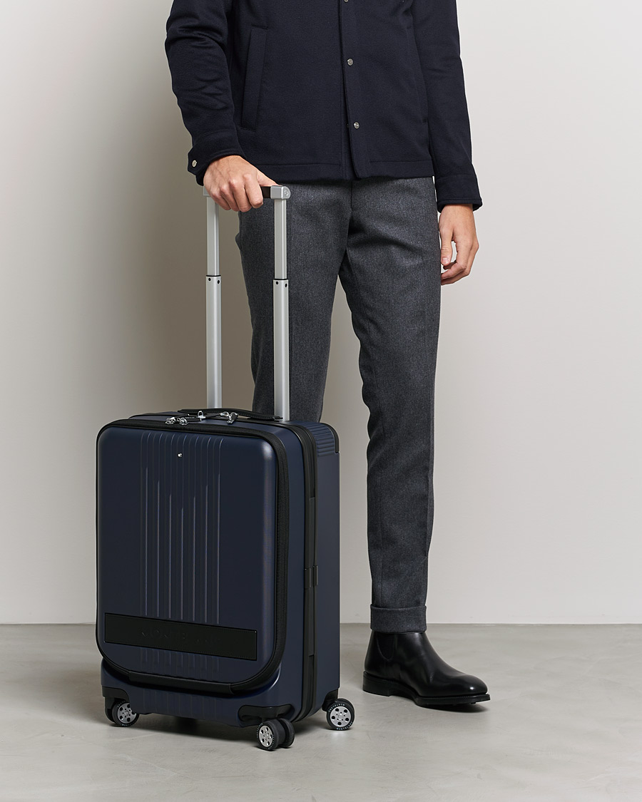 Homme | Sacs | Montblanc | Trolley Cabin w. Pocket 4 Wheels Blue