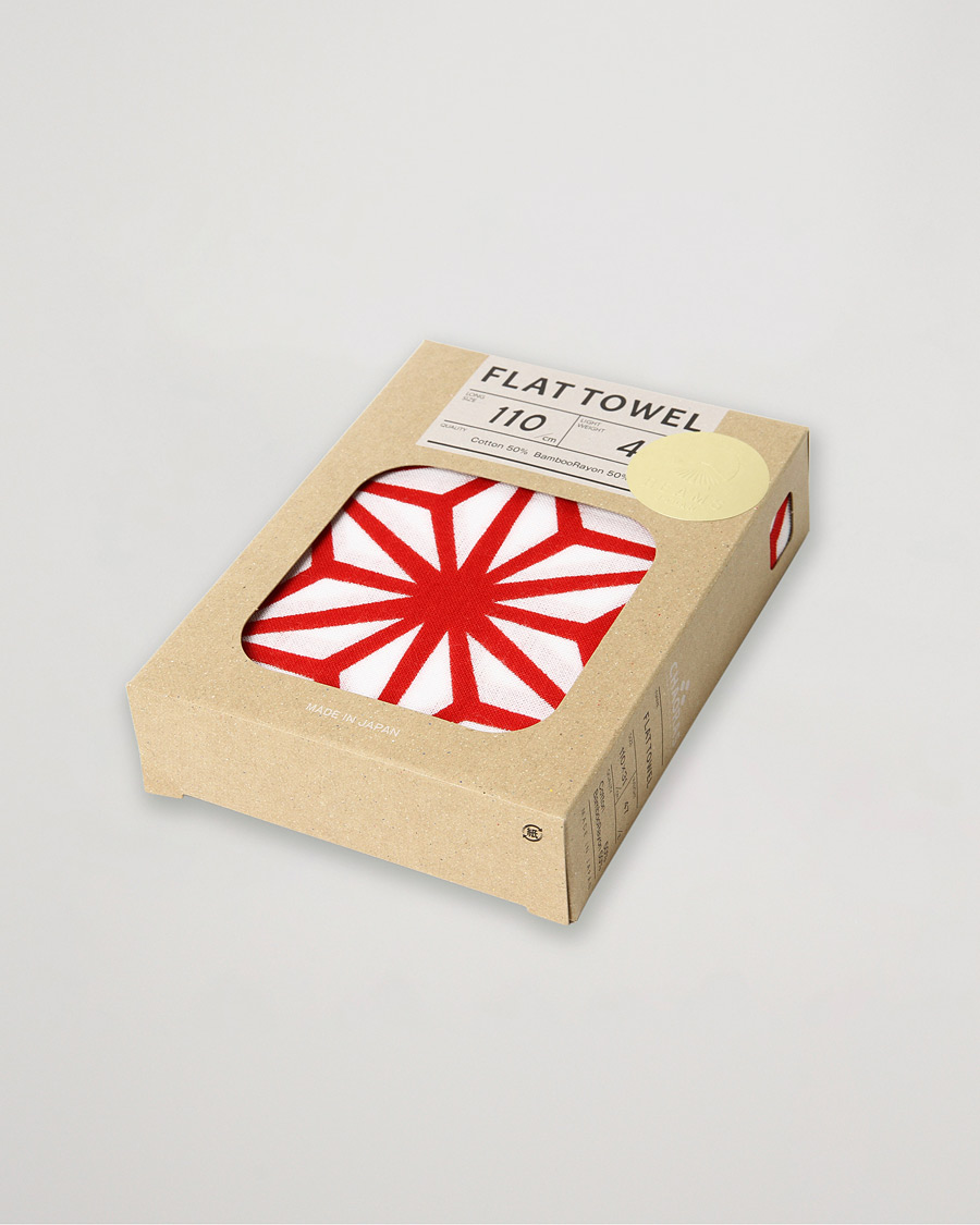 Homme | Beams Japan Chaoras Hand Towel White/Red | Beams Japan | Chaoras Hand Towel White/Red
