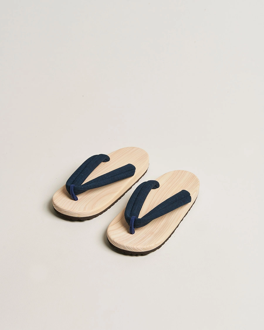 Homme | Chaussures | Beams Japan | Wooden Geta Sandals Navy
