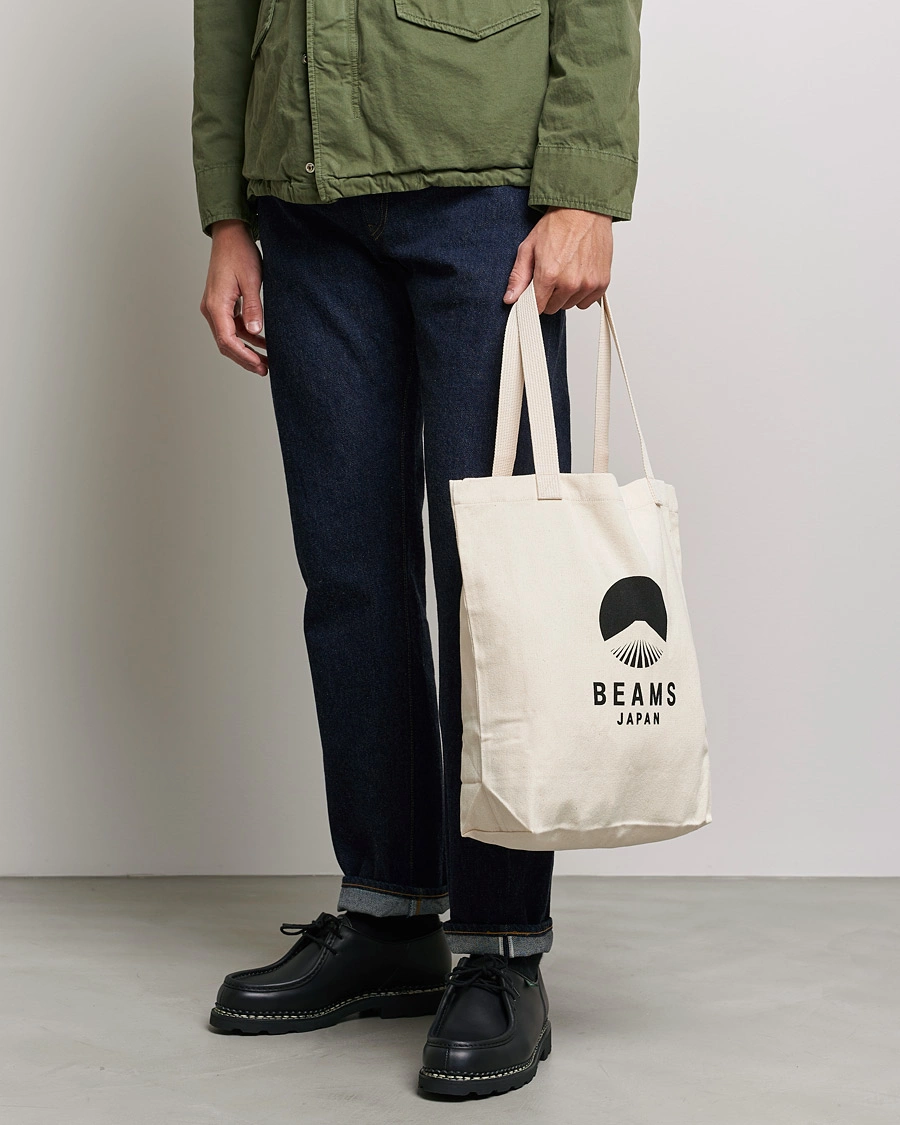 Homme | Tote bags | Beams Japan | x Evergreen Works Tote Bag White/Black