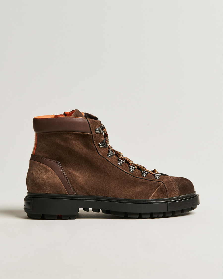 Homme | Santoni Winter Boot Dark Brown Suede | Santoni | Winter Boot Dark Brown Suede