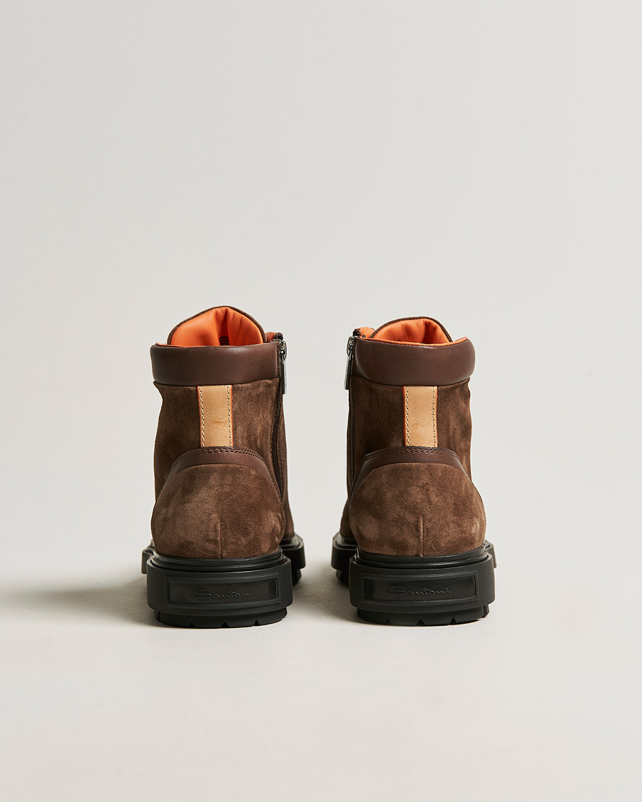 Homme | Santoni Winter Boot Dark Brown Suede | Santoni | Winter Boot Dark Brown Suede
