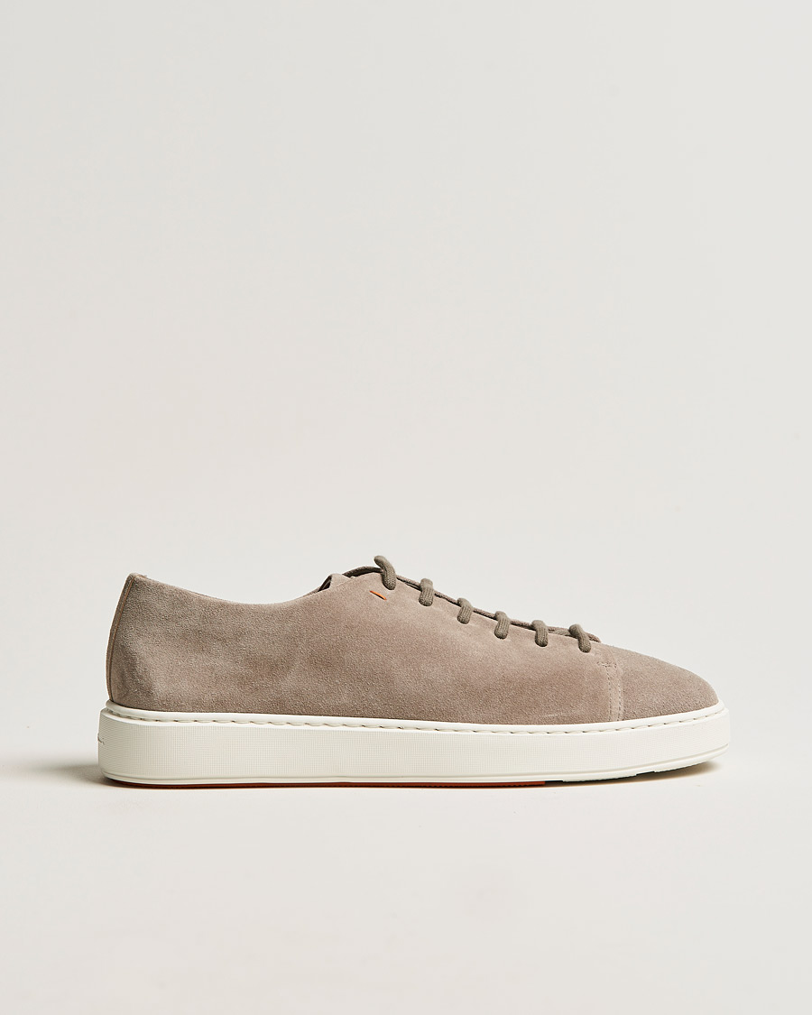 Homme | Santoni Cleanic Sneakers Beige Suede | Santoni | Cleanic Sneakers Beige Suede