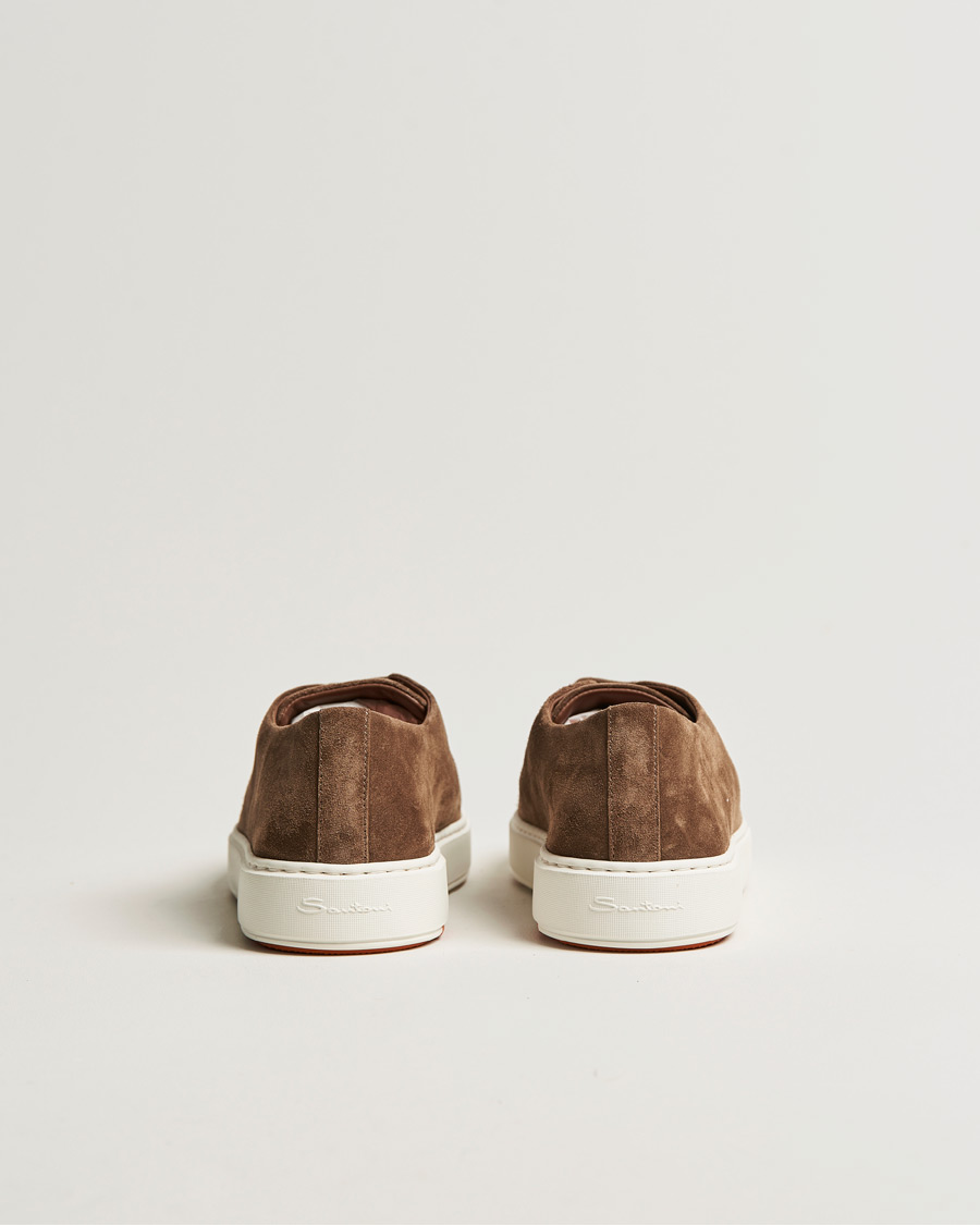 Homme | Santoni Cleanic Sneakers Dark Brown Suede | Santoni | Cleanic Sneakers Dark Brown Suede