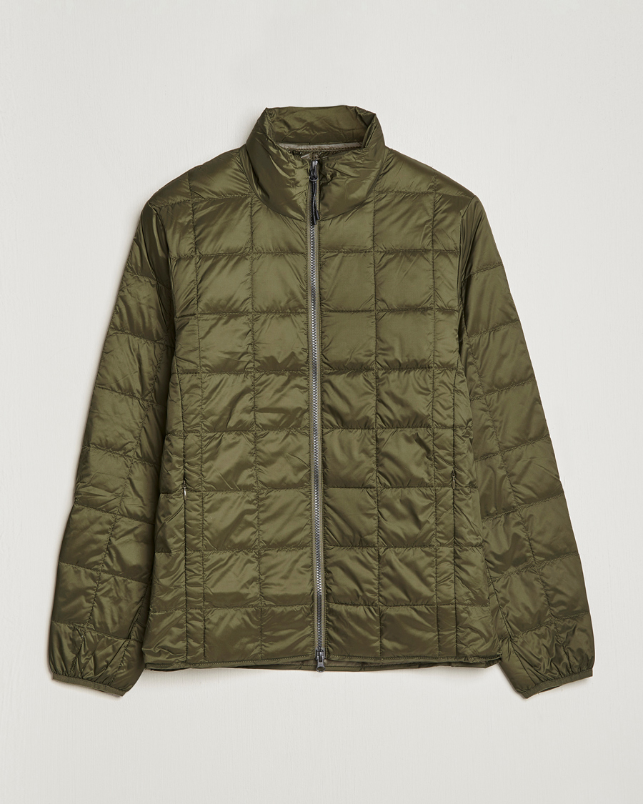 Homme | Manteaux Et Vestes | TAION | High Neck Full Zip Lightweight Down Jacket Dark Olive