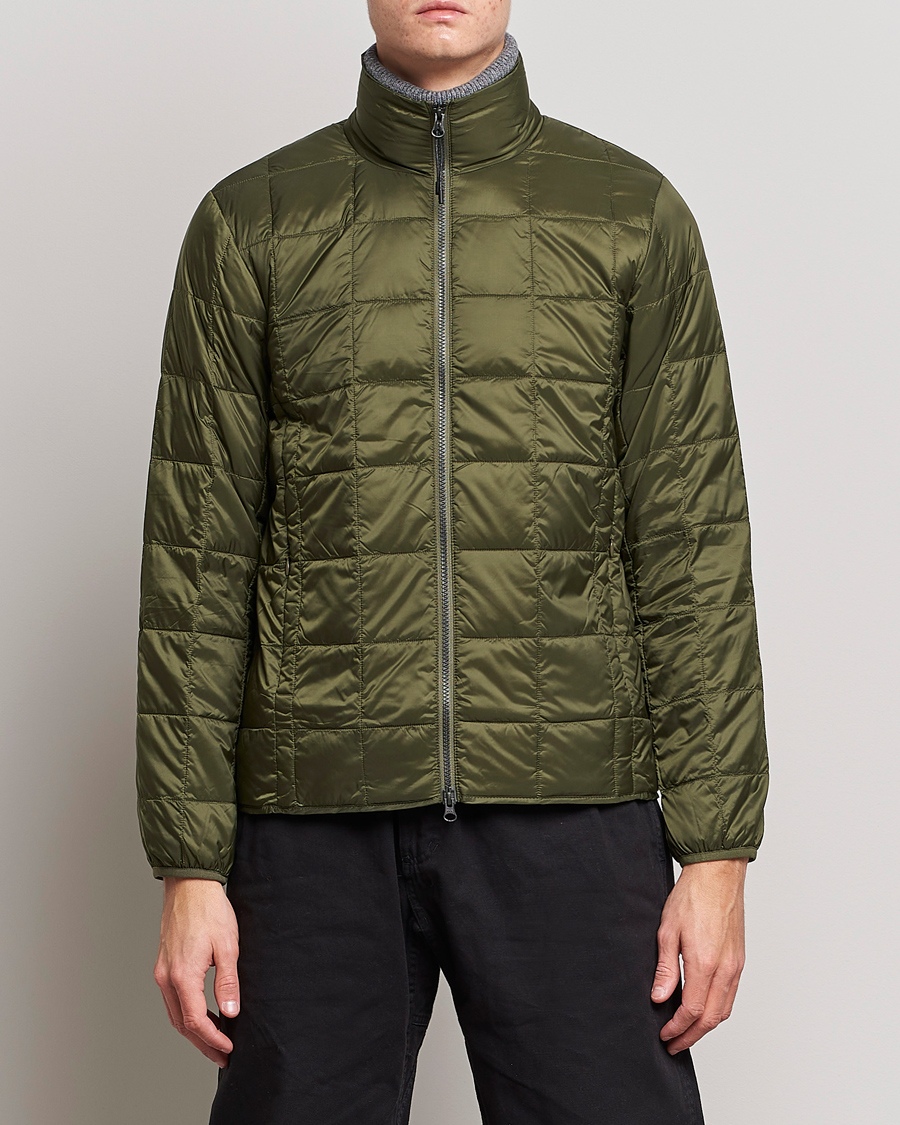 Homme | Manteaux Et Vestes | TAION | High Neck Full Zip Lightweight Down Jacket Dark Olive