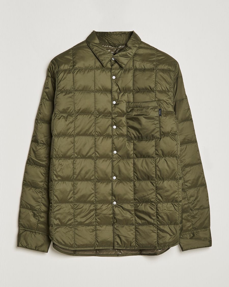 Homme | Chemises | TAION | Lightweight Down Shirt Dark Olive