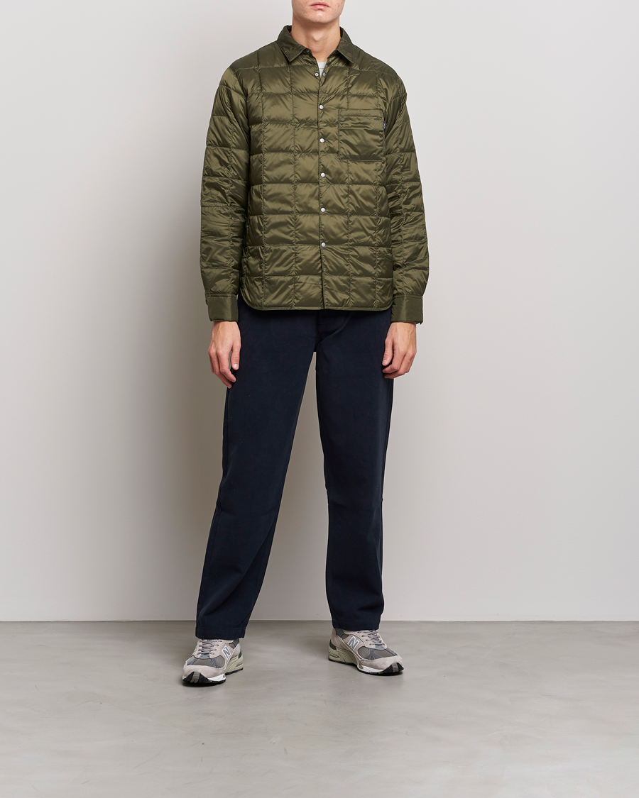 Homme | Chemises | TAION | Lightweight Down Shirt Dark Olive