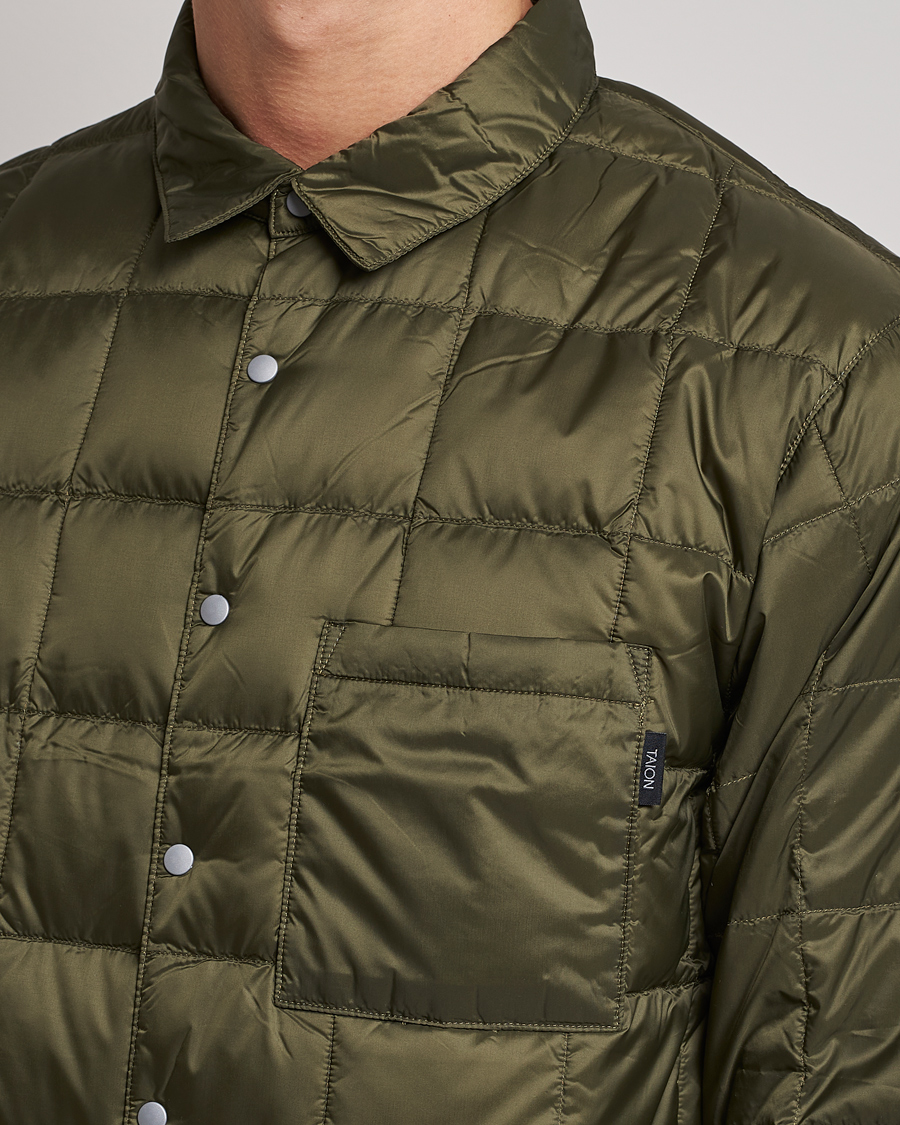 Homme | Chemises | TAION | Lightweight Down Shirt Dark Olive