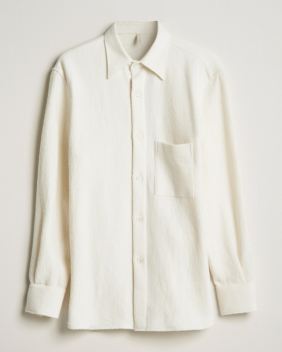 Homme | Chemises | Sunflower | Alan Boucle Overshirt Off White