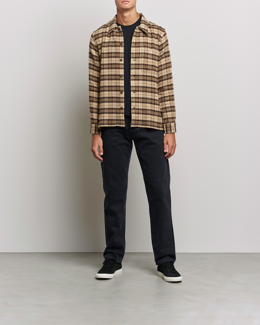 Homme | Chemises | Sunflower | Spacey Wool Overshirt Brown Check